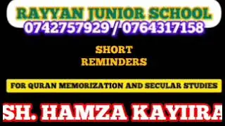 EKIRAAMO EKYEWUNYIISA ENYO. SH. HAMZA KAYIIRA