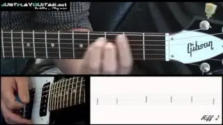 [ GENESIS - I can't dance ] how to play part 2/2 [ free guitar lesson ] with tabs