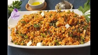 Grillbeilage leckeres Bulgur Salat mit Feta Käse I Erfrischende Sommer Salate