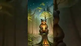 🧸🐻🧸🐻🧸🐻 - Stump Bear and the Northern Bytes - AI Stump Bear to Chainsaw Carving #shorts