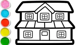 How To Draw House Kids Drawing toddlers Easy Drawing Step By Step Drawing #House #kidstoddler 