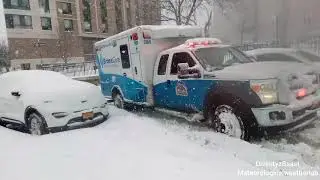 Full video of Bronx care ambulance stuck in snow.  2/1/21