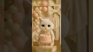 Ai cats happy birthday 🎈 #happybirthday #birthdaycake