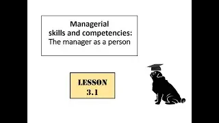 3.1  The manager as a person.