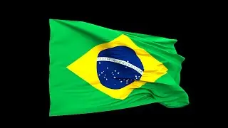 Brazil Flag Alpha channel | green screen | blue screen | chroma key (FREE USE)