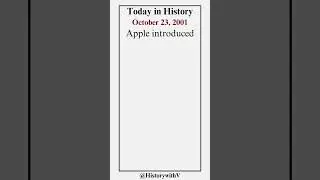 Today in History - October 23, 2001 #history #thisdayinhistory #ipod #apple