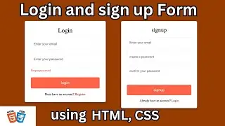 Create simple responsive login and register form using html, css || signin and signup form
