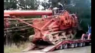 Unloading 071 Madill Yarder from Transporter