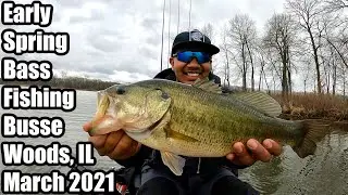 Early Spring Bass Fishing at Busse Woods, IL March 2021