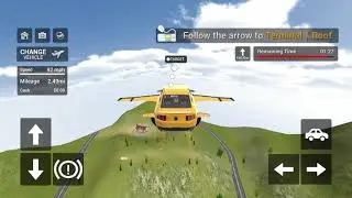 Flying Car Transport Simulator - Flying Missions - PickDrop Passenger in City - Android/IOS GamePlay