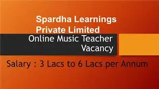Online Music Teacher Job