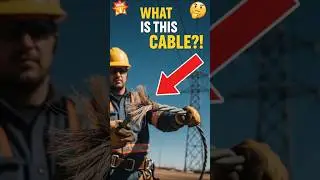 Extreme Lineman Skills: Handling a Massive High-Voltage Cable #shortsfeed