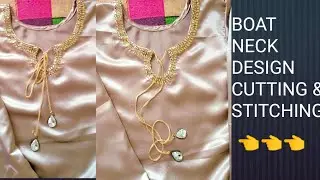 simple and Beautiful Boat Neck Design by Hand work Full cutting And Stitching #boat neckdesign #New 