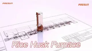 big capacity rice husk burner paddy husk furnace automatic running black color