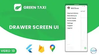 Drawer Screen UI || Taxi App Flutter