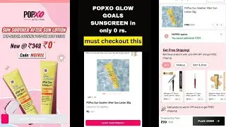 Myglamm loot offer today😍 |  POPXO GLOW GOALS SUNSCREEN in only 0 rs. | Limited stock #myglamm