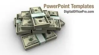 Money Bundles PowerPoint Template Backgrounds - DigitalOfficePro #00993W