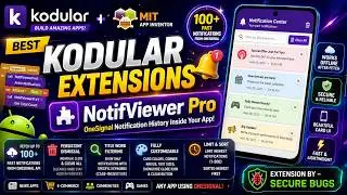 NotifViewer Pro 🧩- Notification UI - Fetch From OneSignal | Kodular | Thunkable | Nitron