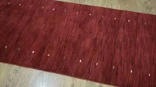 Hand Knotted Loom Wool 2'6''x10' Runner Area Rug Contemporary Red L00102