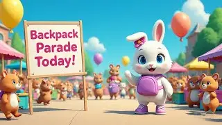 Poppy and the Backpack Parade 🐰🎒| Funny & Cute Story for Toddlers | Kids Story | Bedtime Short Story