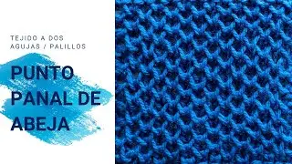 Como tejer Punto de panal de abejas. Tejido con dos agujas / palillos - tricot - Ideas by Lita