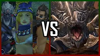 Auron, Kimahri, and Rikku vs. Guardian Beast | Final Fantasy X-2 HD Remaster