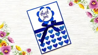 Thank you card ideas | how to make greeting cards | complete tutorial