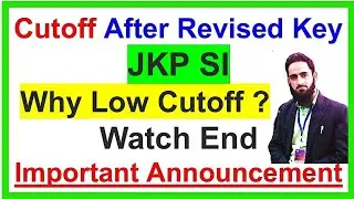 Cutoff JKP SI || Expected Cutoff JK POLICE SUB INSPECTOR