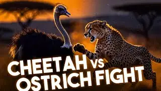 Cheetah vs Ostrich Fight in African Savannah | Epic Wildlife Battle