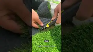 Папа посадил в саду искусственную траву 😱