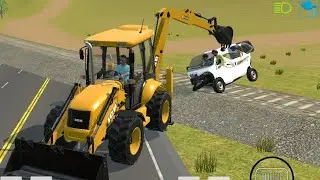 जेसीबी मशीन इको गाड़ी पटरीपर क्रैश हो गई JCB machine eeco #gaming #viral 