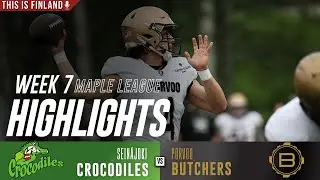 Sein&auml;joki Crocodiles vs Porvoo Butchers Highlights | 2025 Finland Maple League Week 7 Football