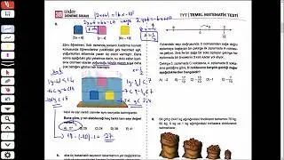 2021 - 2022 TÖDER Türkiye Geneli TYT - 3 Matematik Çözümleri - 1