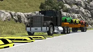 Cars vs Strange Consecutive Speed Bumps - BeamNG Drive