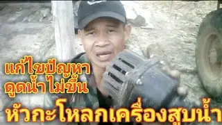 หัวกะโหลก เครื่องสูบน้ำ แก้ไขปัญหาดูดน้ำไม่ขึ้น