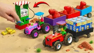 DIY Mini Tractor | Building a Convenient Fuel Station for Easy Public Access | Science Project