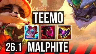 TEEMO vs MALPHITE (TOP) | Fleet Footwork | EUW Master | 26.1