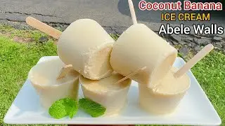 banana coconut icecream/milk powder ice cream/Abele Walls/coconut icecream recipes @maamepkitchen
