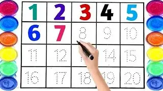 1 To 20 Counting Alphabet Colours Names Painting 🖌️