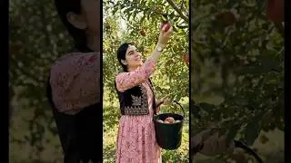 Village Woman Makes Apple & Mint Drink
