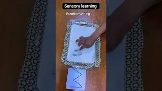 Salt tray tracing practice for kids | fun sensory pre-writing practice #short