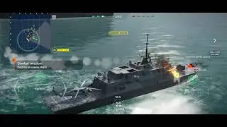 Modern war ship 