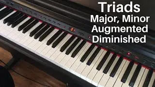 Piano Tutorial Major Minor Augmented Diminished Triads