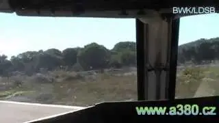 Landing and Take off at/from Bol/Brač Airport Zračna Luka, Croatia - Cockpit pilot&acute;s view