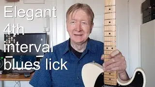 Jazzy shuffle lick based on 4th interval lines