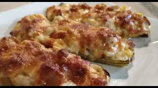 Dovlecei cu pui si cascaval. Delicios!