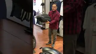 Latest windshield, LED lights and helmets for Indian Scout bobber
