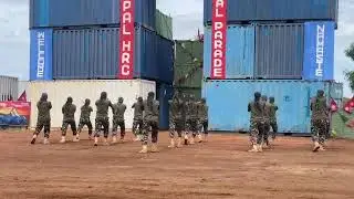 Nepal ARMY showing khukuri drill in south africa. UNMISS🤺🤺