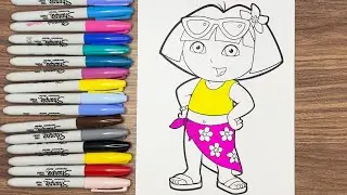 🌍🎒 Dora the Explorer: Colorful Speed Coloring Adventure with Everyone's Favorite Adventurer! 🎨✨