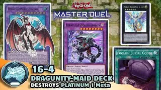 16-4 DRAGONMAID DRAGUNITY deck in PLATINUM 1, most POWERFUL Dragonmaid deck! -Yugioh Master Duel
